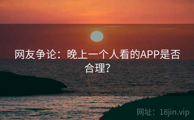 网友争论：晚上一个人看的APP是否合理？