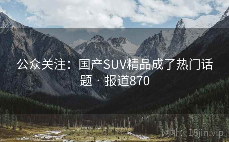 公众关注：国产SUV精品成了热门话题 · 报道870