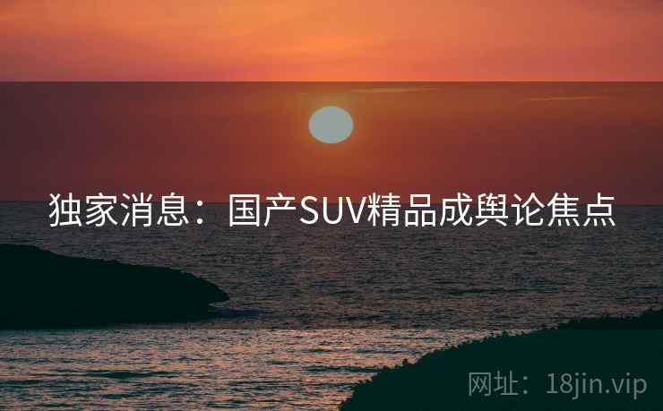 独家消息：国产SUV精品成舆论焦点