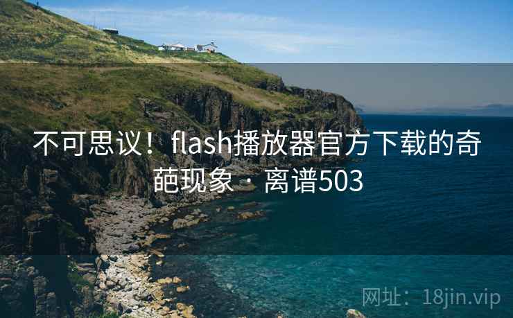 不可思议！flash播放器官方下载的奇葩现象 · 离谱503